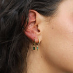 Gold Classic Huggie hoops - Réalta