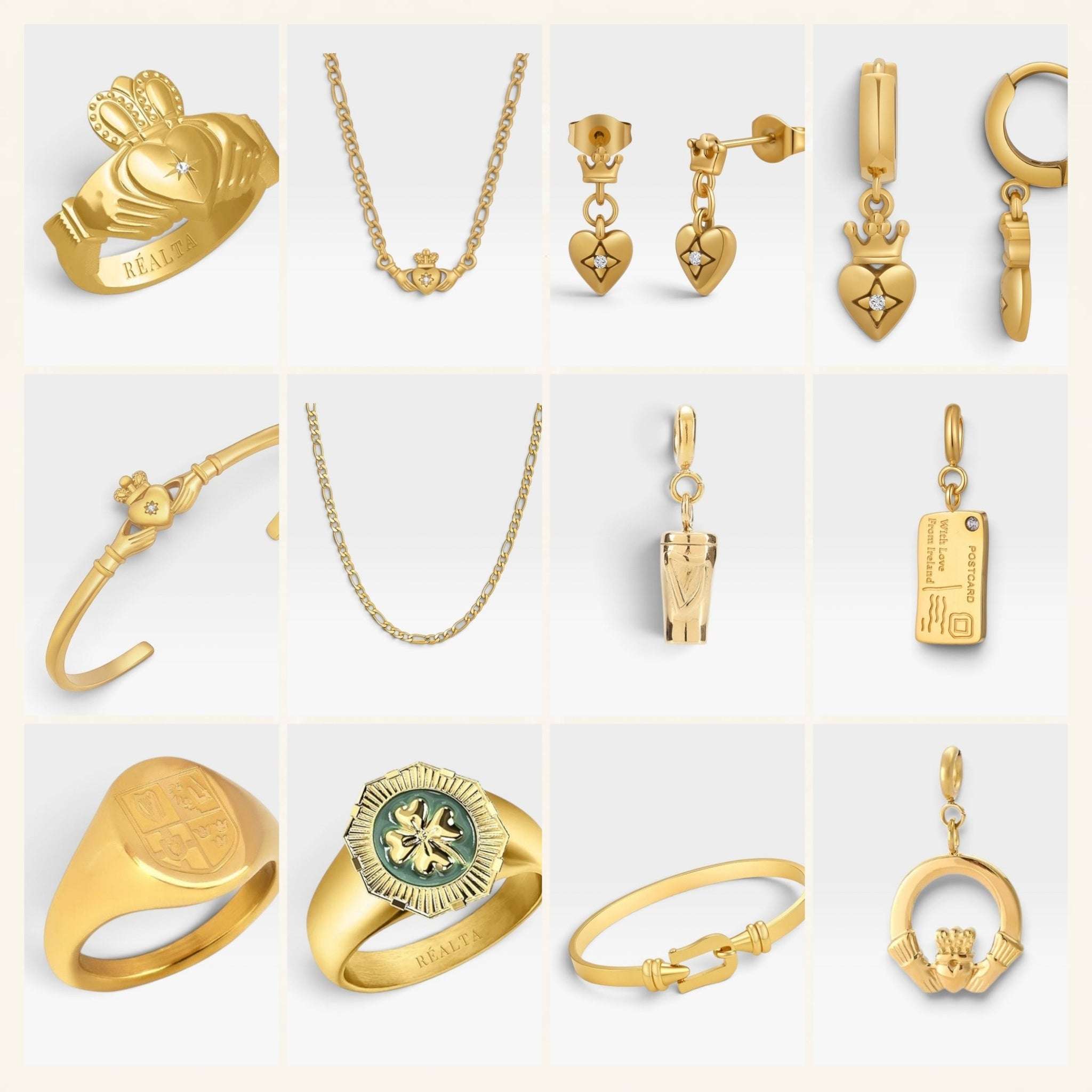 The Éire Advent Calendar, all 12 gold pieces
