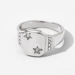 Álainn Gold Star Signet Ring - Réalta