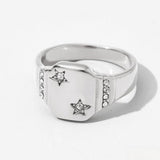Álainn Gold Star Signet Ring - Réalta