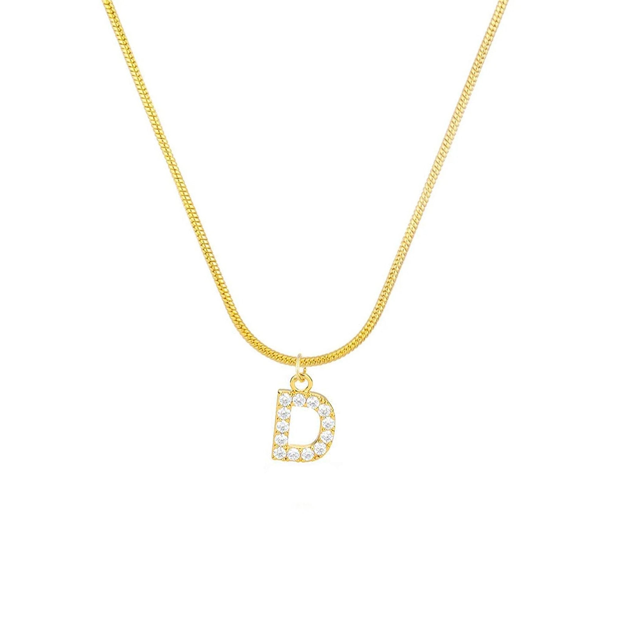 Diamonte Initial Necklace - Réalta