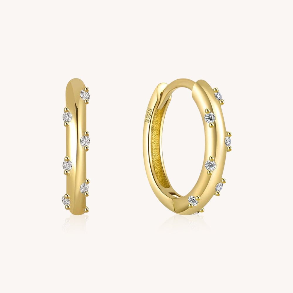 Ellie Hoops Earrings Réalta Gold 