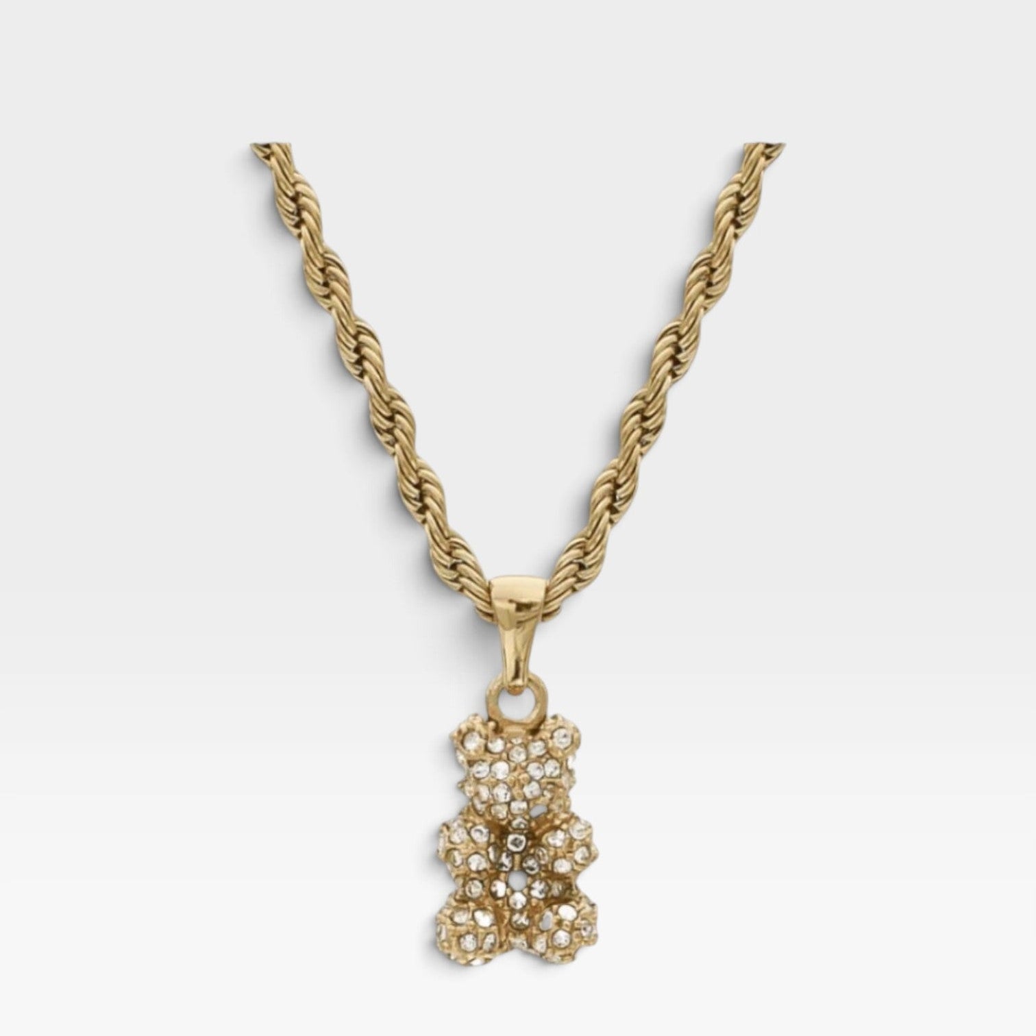 Pavé Bear Pendant Necklace - Réalta