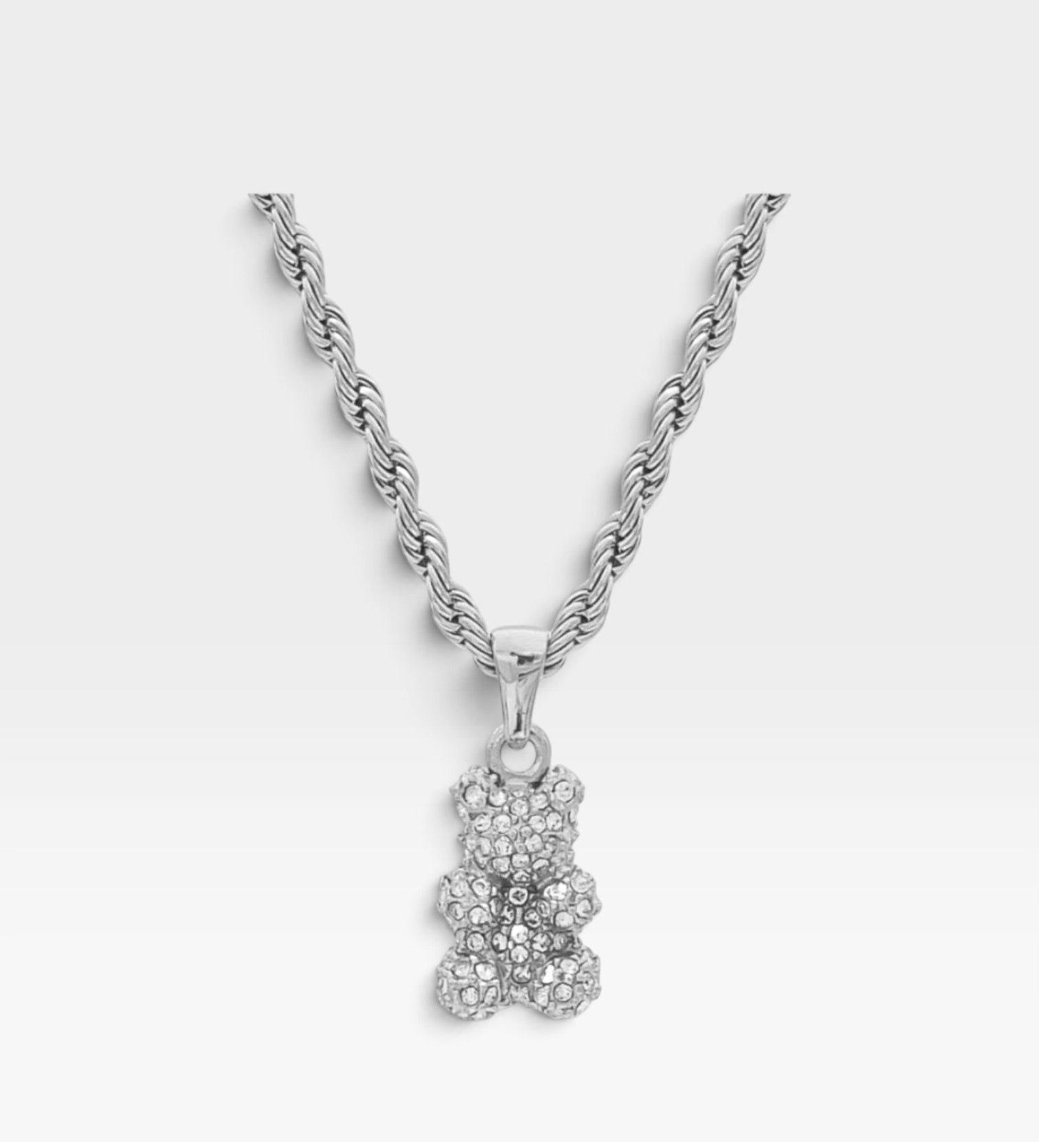 Pavé Bear Pendant Necklace - Réalta
