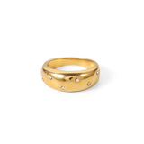 Reeva Dome Ring Gold - Réalta