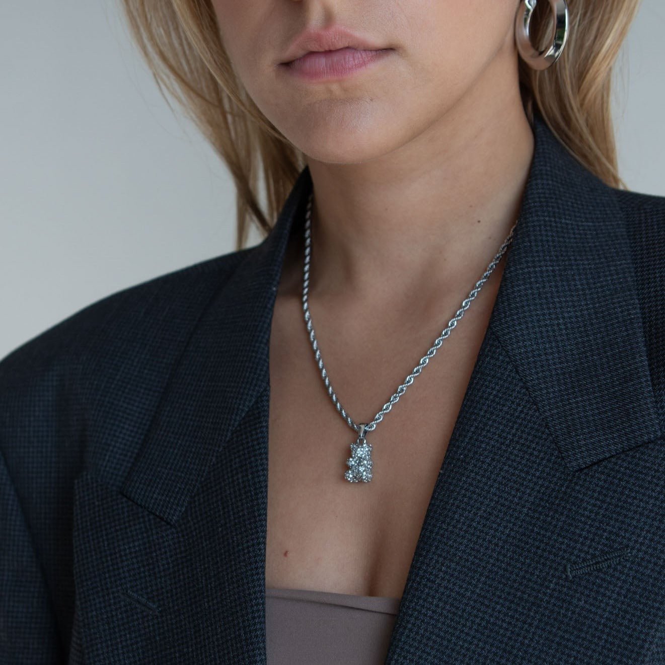 Diamonte Bear Necklace - Réalta