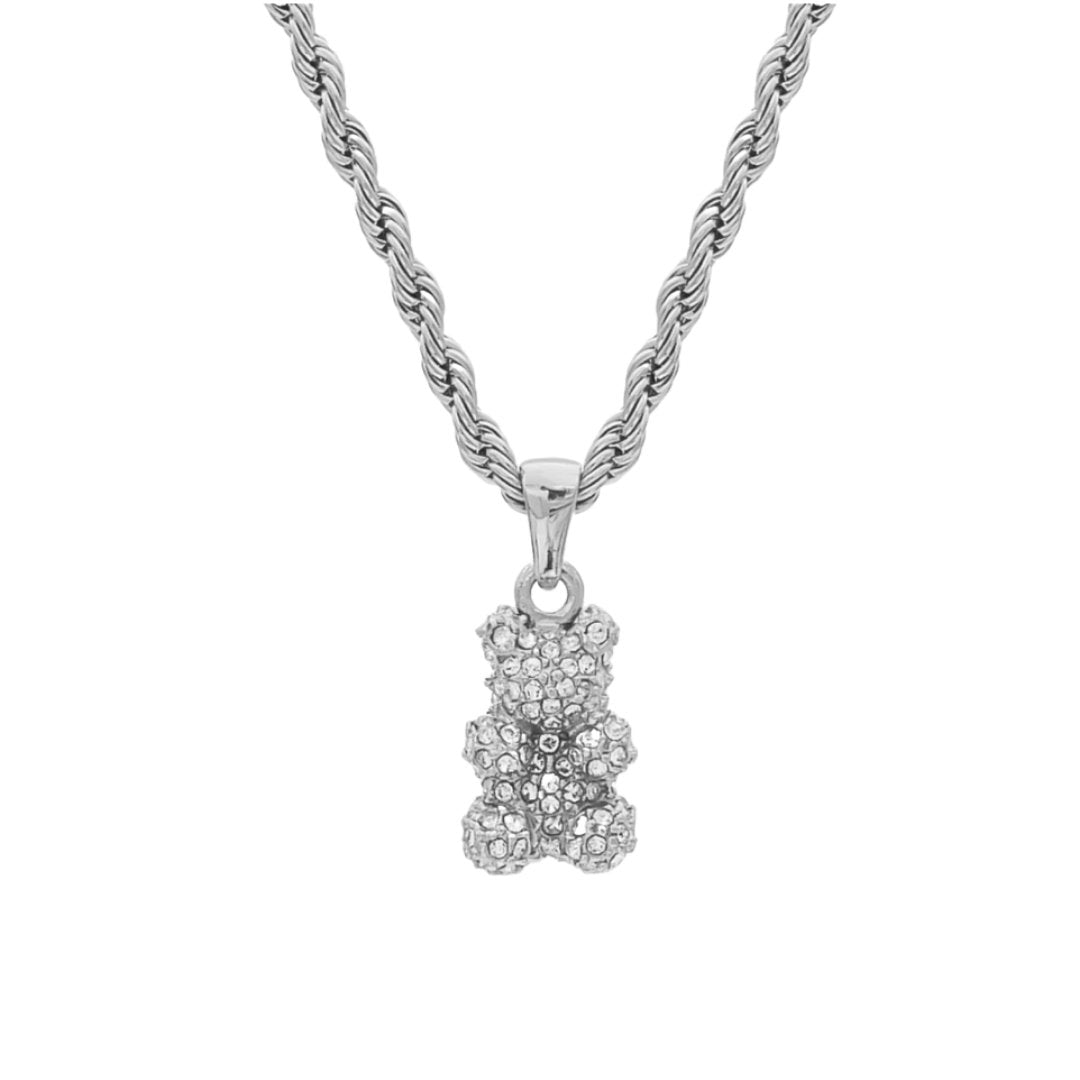 Diamonte Bear Necklace - Réalta