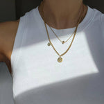 Double Layer Smiley Necklace - Réalta