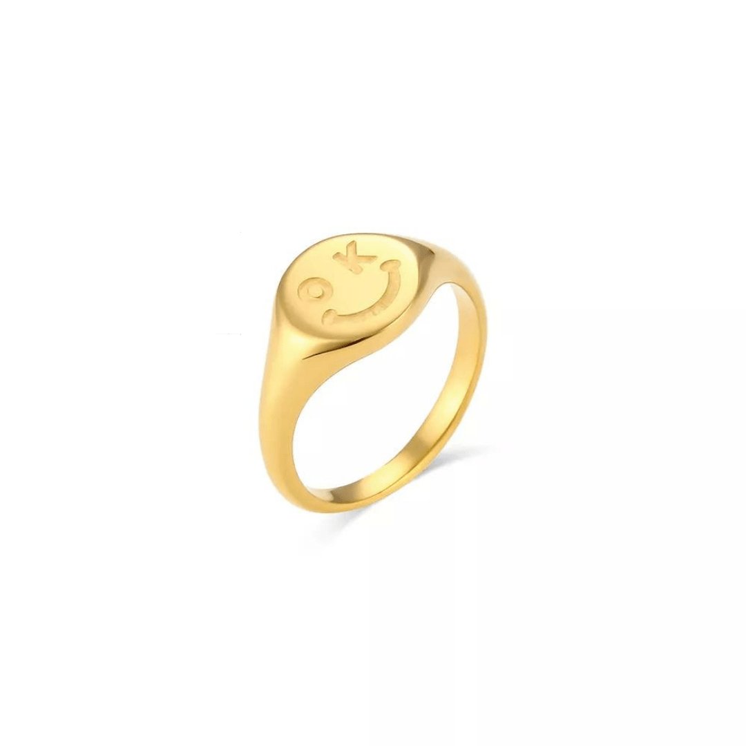 OK Smiley Ring - Gold - Réalta