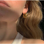 Olive Classic Gold Hoops - Réalta