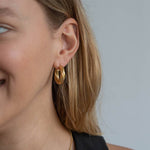 Olive Classic Gold Hoops - Réalta