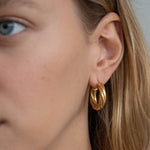 Olive Classic Gold Hoops - Réalta
