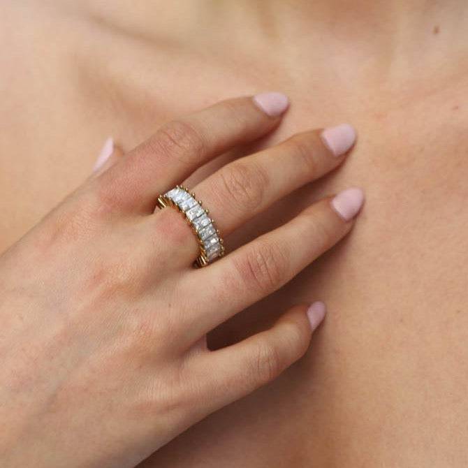 Pave Baguette Ring - Réalta