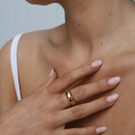 Reeva Dome Ring Gold - Réalta