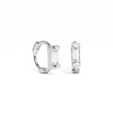 Silver Aime Huggie hoops - Réalta