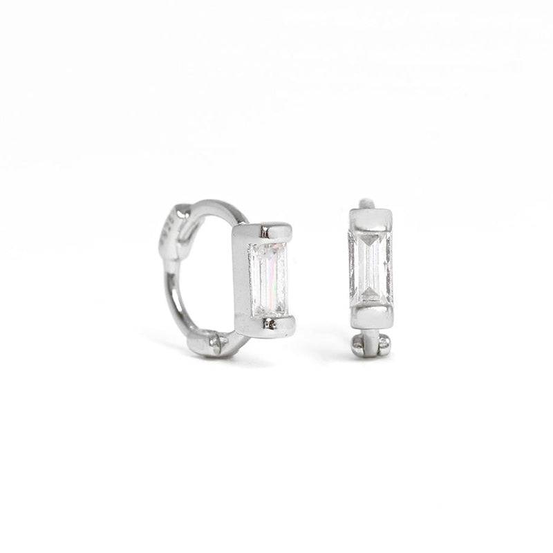 Silver Aime Huggie hoops - Réalta