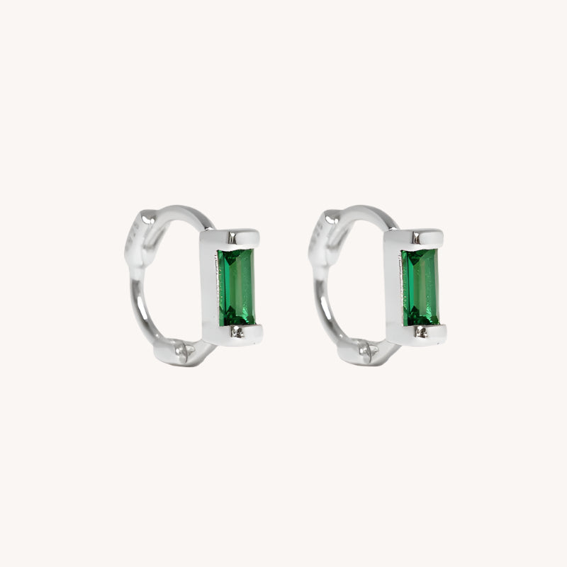 Silver Aime Huggie hoops - Réalta